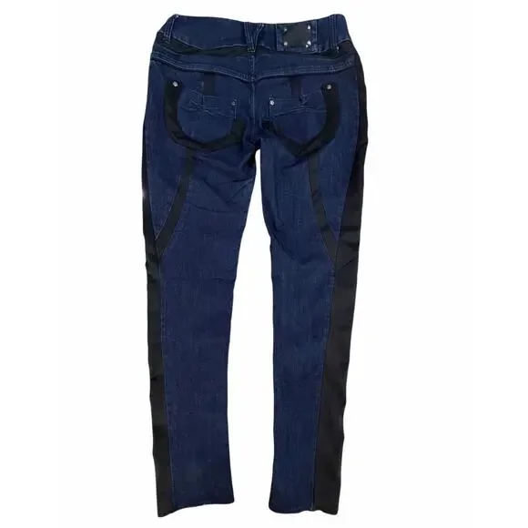 Rare VTG Apple Bottoms Side Panel Tuxedo Jeans McBling Era Nelly Y2K SZ 32”x33” - Picture 9 of 16